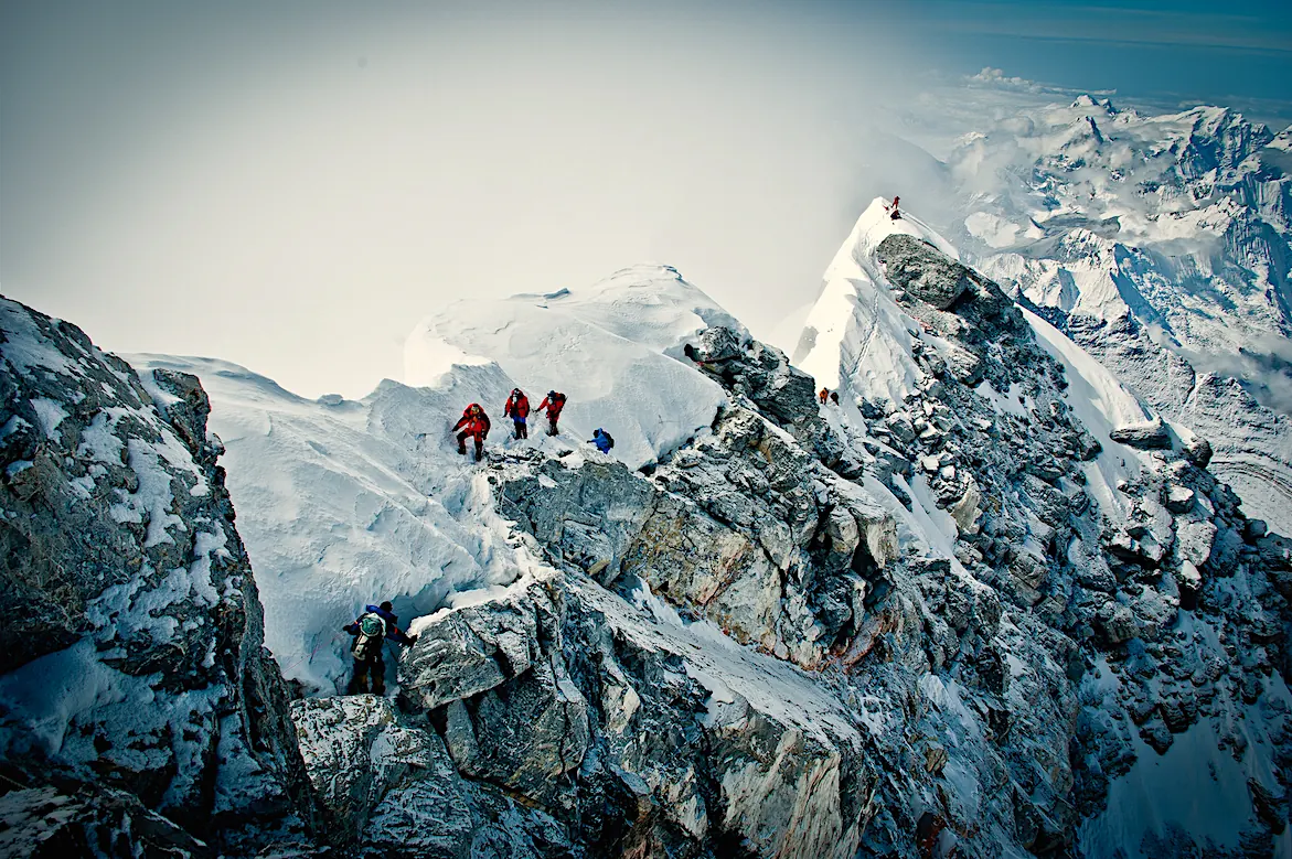 Everest. Final stretch to the summit.